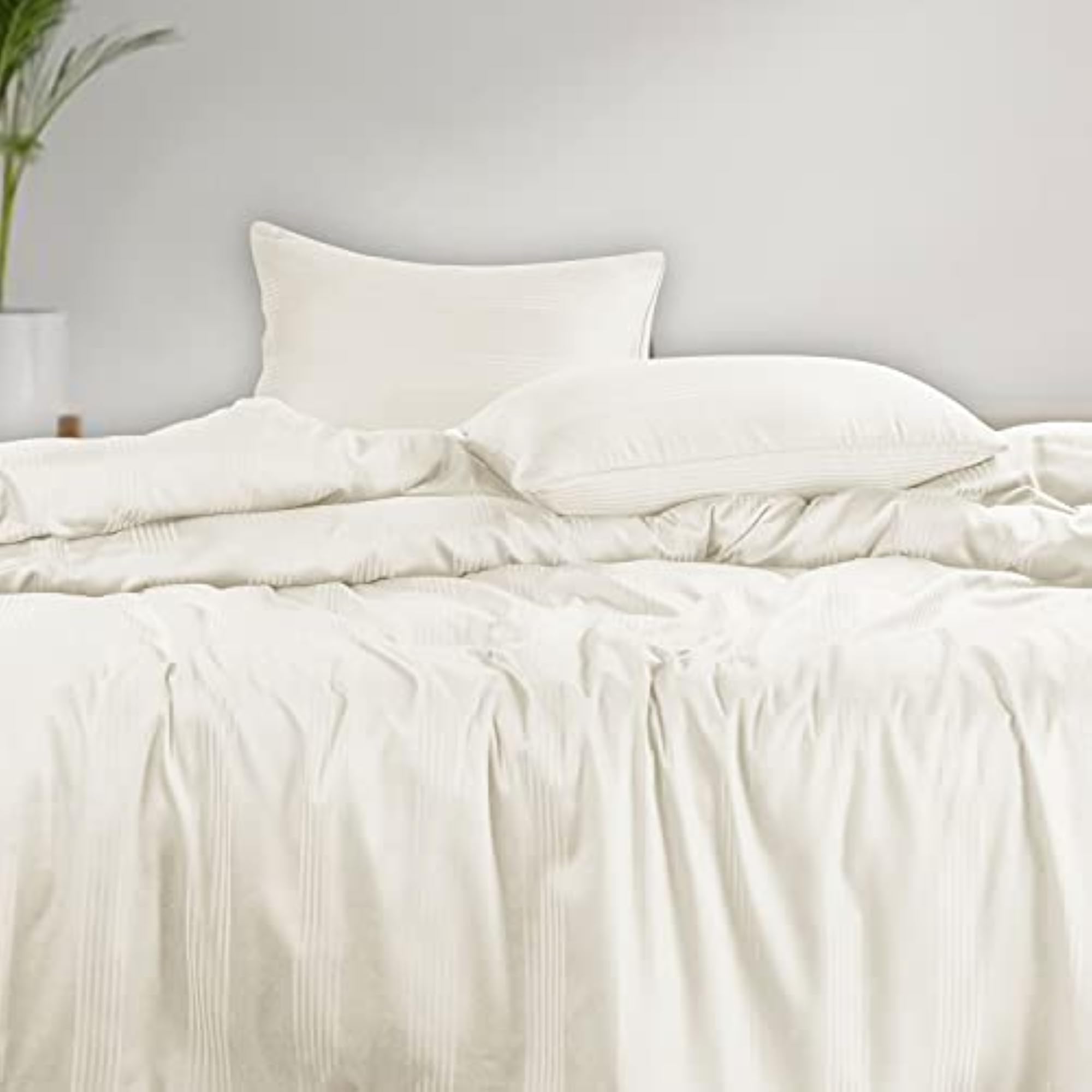 Cotton Striped Design Duvet Cover, Single Size