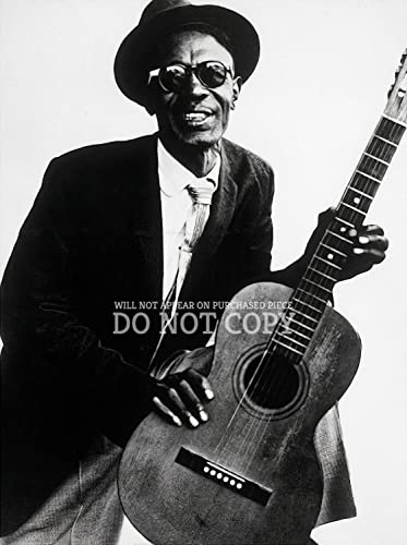 Póster de Lightnin' Hopkins 11x15, retrato fotográfico vintage de la leyenda del blues de 1963