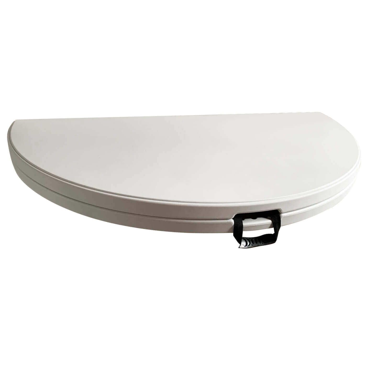 milani home - tavolo catering, rotondo, pieghevole, 4 posti, salvaspazio, acciaio e ABS, bianco, diametro 120 cm
