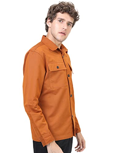 Image of Ketch Men's Polyester Slim Fit Solid Full Sleeve Over Shirt