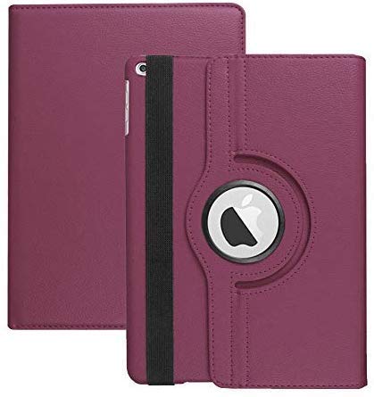 Eleqzun 360 Degree Rotate Synthetic Leather Flip Cover for iPad Air 2 (A1566,A1567)-(2014) (Purple) (B083LGJK7T) Amazon Price History, Amazon Price Tracker