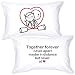 BoldLoft Together Forever Couple Pillowcases for Him and Her| Valentines Gifts for Him for Couples| His and Hers Gifts| Romantic Gifts for Him| Long Distance Relationships Gifts