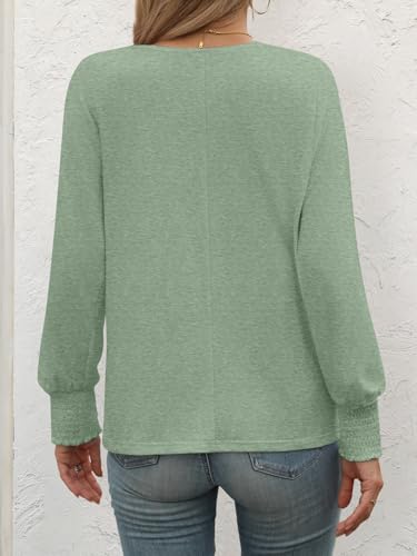 ATHMILE Long Sleeve Tops for Women 2025 Spring Fashion T Shirts for Women Crewneck Casual Loose Shirts Basic Tee4