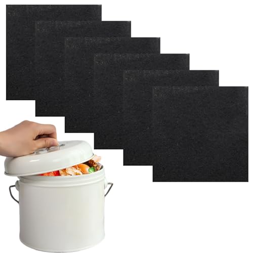 Biaungdo 6 Pack 5 Inch Sqaure Charcoal Filter Replacements, Black