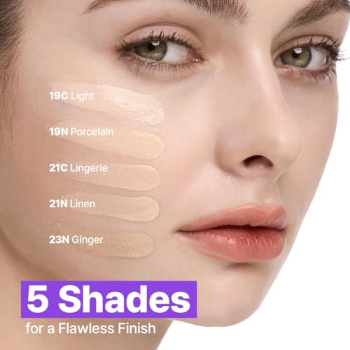 Image of CLIO Kill Cover Mesh Blur Cushion Foundation, Flawless Full Coverage, Pore Blurring Semi-Matte Finish, Lightweight, Oil-Control for Oily & Sensitive Skin, Korean Foundation (19C LIGHT)
