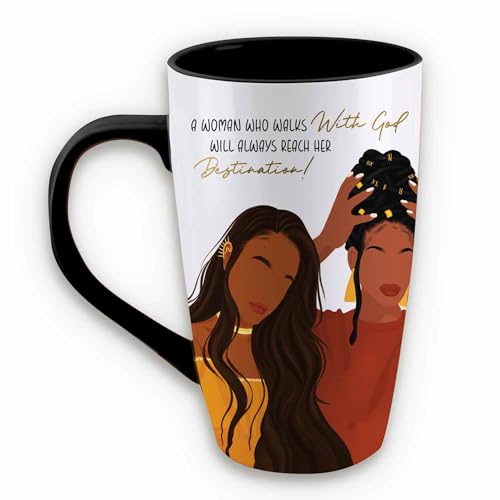 Taza de Cerámica African American Expressions 17 oz Negra miniatura 1