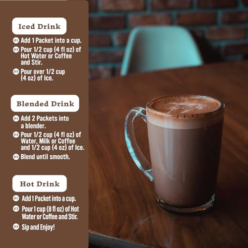 Image of The Frozen Bean Mocha Frappe & Latte Instant Mix (20 Sticks), Made with Arabica Coffee, Double Shot Caffeine, Low Sugar & Premium Ingredients, Hot, Iced, or Blended Drinks
