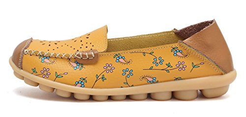 Image of VenusCelia Women's Floral Comfort Walking Flat Loafer