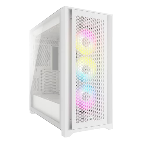Corsair iCUE 5000D RGB Airflow Cristal Templado USB 3.2 Blanca