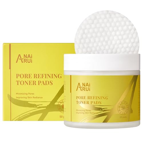 ANAI RUI Pore Minimizing Pads, with Witch Hazel, PHA, Salicylic Acid, Niacinamide, Facial Toner for Exfoliation and Minimizing Pores, Improving Skin T