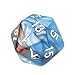 OTGO 7pcs/Set D4-D20 Portable Acrylic Polyhedral Dice Table Gaming Dice Set(Sky Blue)