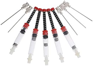 NUOBESTY 5Pcs Fountain Pen Ink Syringe Filler Spring Converter with Removable Blunt Needle Tip Universal International Standard Size Red
