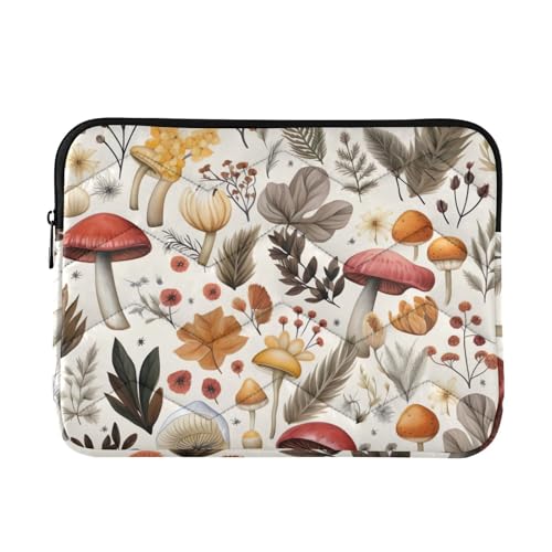 Funda para portátil 13-14 pulgadas con diseño de hongos