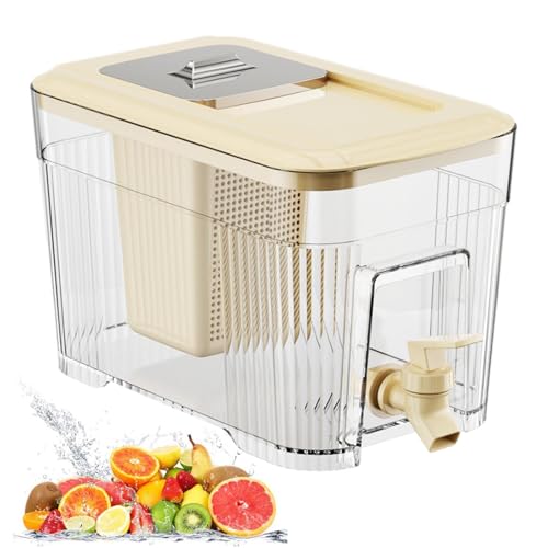 Dispensador de bebidas de 6 litros, almacenamiento de líquidos de bebidas heladas, dispensador de leche de agua fría, dispensador de bebidas con grifo, dispensador de bebidas de tarro de masón Dispensador de bebidas de 6 litros, almacenamiento de líquidos de bebidas heladas, dispensador de leche de agua fría, dispensador de bebidas con grifo, dispensador de bebidas de tarro de masón