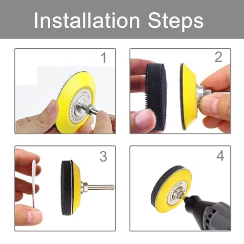 78 PCS Car Headlight Restoration Kit,3inch Headlight Restoration Kit,Hook and Loop Sandpaper Buffing Pads with Rotary Tools Universal for All Type of Car Headlights