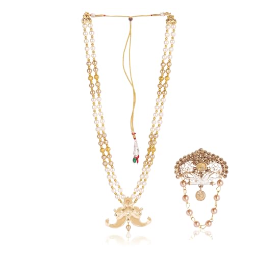 Dulha groom sherwani Necklace/Moti Mala for Men for wedding | Gro...