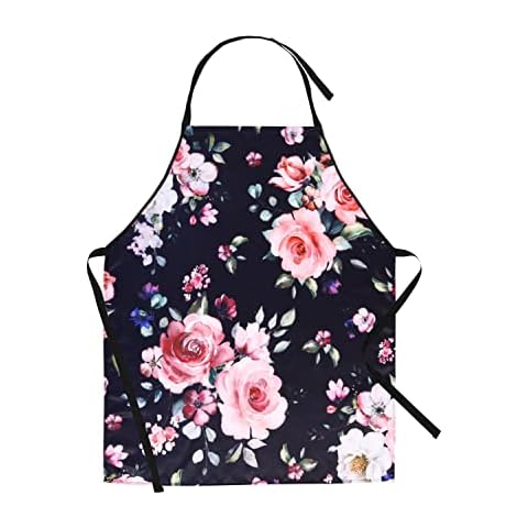 RosieLily Floral Apron for Cooking and Baking Cover