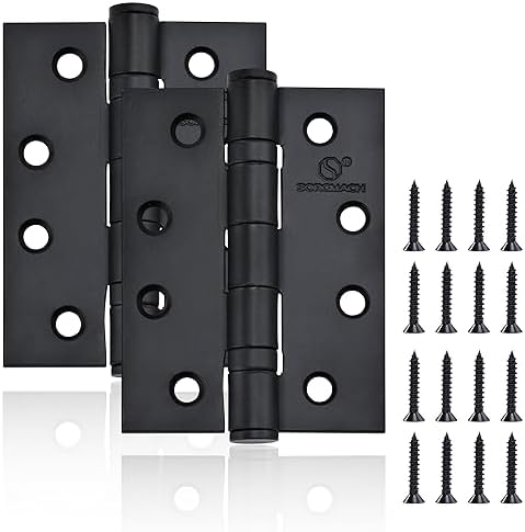 2 Stück Edelstahl Türscharniere 100x70mm - Kugelgelagerte Klappscharniere Für Holztüren