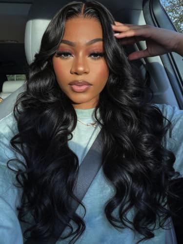 Image of KLAIYI Wear And Go Glueless Wig Bye Bye Knots 13x4Precut Lace Front Wigs Human Hair Loose Body Wave Wig Pre Bleached Pre Everything Pre Plucked with Baby Hair 3S Ready to Wear Beginner Friendly 24Inch