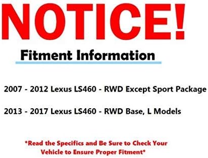 Miniatura 5 de Detroit Axle - Kit de freno delantero para Lexus Ls460, rotores de freno de disco pastillas de freno de cerámica 2007 2008 2009 2010 2011 2012 2013