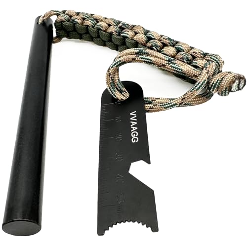 Kit allume-feu en silex Survivor VVAAGG avec tiges ferro et magnésium