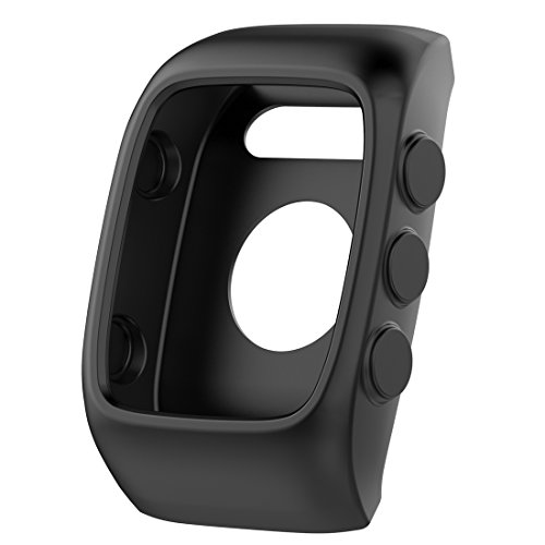 for Polar M400 Silicone Protective Case Cover, LOKEKE Soft Silicone Protective Shell Case Cover for Polar M400 M430 Smartmatch(Silicone Black)