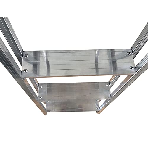 Aluminiowa 4-stopniowa zdejmowana drabina pokładowa do doku łodzi pontonowych morskich - wytrzymała konstrukcja, każdy krok 40 cm x 10 cm