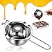 lzndeal Bol Bain Marie avec poignées Casserole Acier Inoxydable à Fondre Chocolat Beurre Lait Outils Pâtisserie Cuisson bol Au lait chauffé au lait avec poignées Outil à beurre chauffé