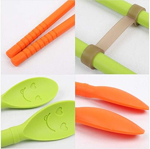 Miniatura 9 de Palillos de cocina de silicona con cuchara y banda 12 pulgadas (12.0 in) Acero inoxidable reforzado Freír segura, olla caliente Fabricado en