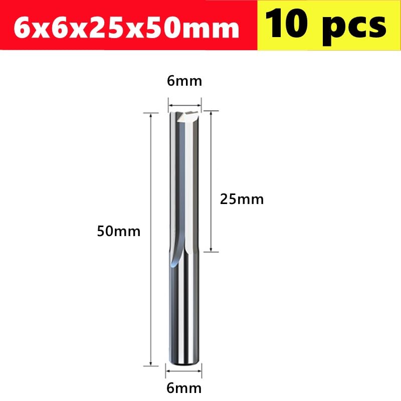 Fraises à queue droite carbure 6mm pour créations bois sur CNC - 2