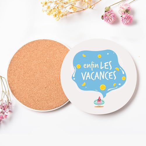 Sous-verre ronds en céramique anti-trace pour table basse