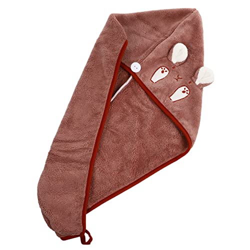 Healeved Bath Accessory Hair Drying Hat for Girls Fast Drying Towel Hair Dry Wrap Soft Absorbent for Travel and Home