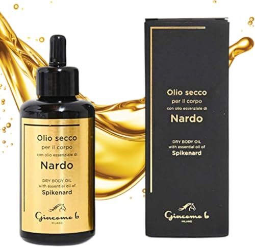 Giacomo B Aceite Seco Corporal Perfumado con Extracto de Nardo y Aceite de Almendras Dulces - Hidratante, Emoliente y Antiarrugas para Piel Seca y Sensible - 100 ml