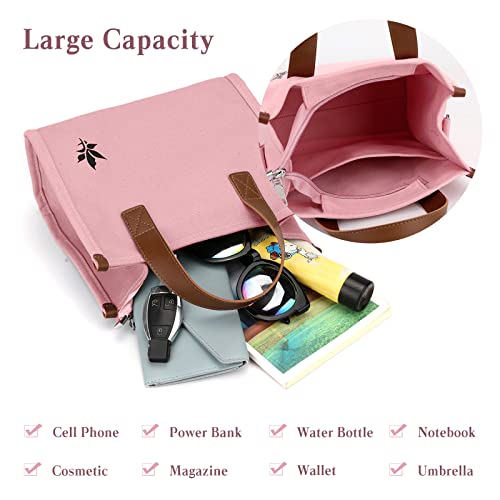 Image of CORIOS Women Shoulder Bag Canvas Handbag Crossbody Bag Multifunctional Top Handle Bag Casual