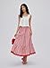 CIDER Women's Gingham Long Skirts Plaid Maxi Skirt Flowy A Line Summer Skirts Casual Trendy Red