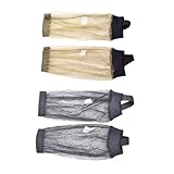 HONITANO 2 Pares Cubre Pies para Exteriores Calcetines Altos Transpirables Resistentes para Parque y Senderismo Lavables y Reutilizables Colores Verde y Negro