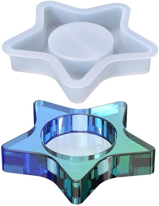 Miniatura 7 de YIRUZWRD Portavelas de resina para candelitas, forma de corazón, moldes de silicona de fundición epoxi para decoración de mesa del hogar