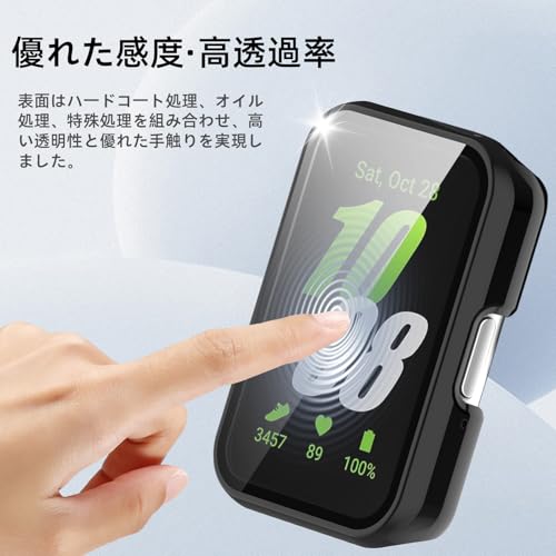 Image of For Samsung Galaxy Fit 3 Case, Lightweight PC + Tempered Glass Protective Cover for Samsung Galaxy Fit 3, 9H Hardness, Easy Installation, All-In-One Piece Protection, Anti-Scratch, Shockproof