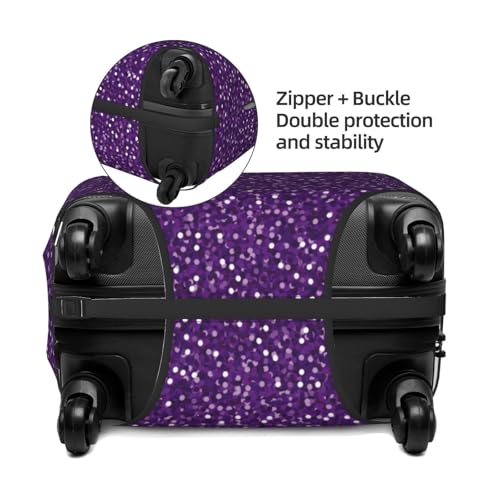 Luggage Cover Protector - Purple Dots Print Suitcase Covers for Luggage Fit 25-28 Inch Suitcase3