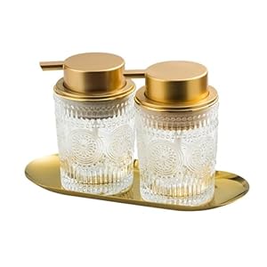 YRTAWEO32A 2er-Pack Glas Seifenspender mit Ablage