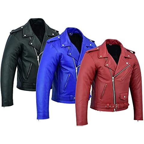 Chaqueta de piel para hombre Brando Warrior Gears Cover