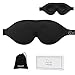 Price comparison product image ALASKA BEAR Luxury Sleep Eye Mask for Women & Men. Adjustable, Contoured & Comfortable for Full Blackout - Includes Silky Pouch - Black