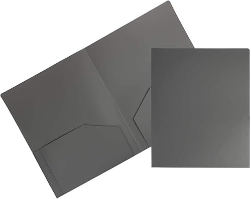 Miniatura 41 de JAM PAPER Carpetas escolares extra resistentes de plástico resistente con 2 bolsillos, color blanco, paquete de 6 Blanco,Moda surtida - Tamaño