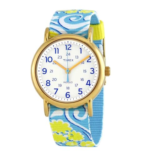 Image of TIMEX Round 38mm White Dial Analog Women Watch - TW2P90100AP