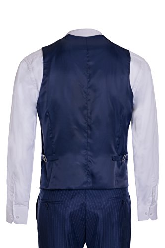 Men's Premium Modern Fit Pinstripe Suit - Many Colors (Blue Pinstripe, 42 Long)…4