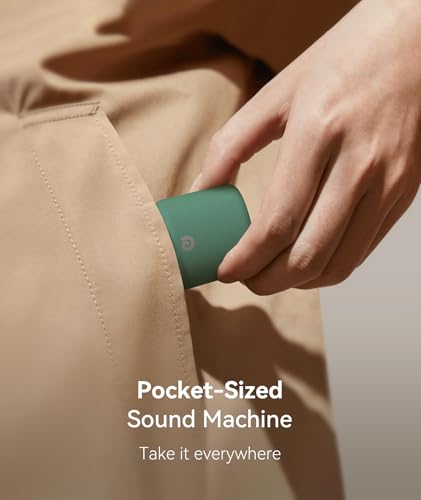 Image of Dreamegg Portable White Noise Machine, 1000mAh Battery, Travel Sleep, Pine | Travel-Sized, 16 Sounds, USB-C, Timer, Baby & Adults, Office Privacy, Gift Use