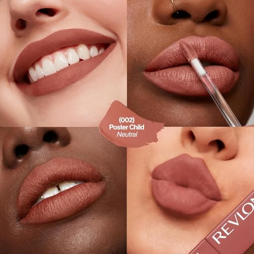 Image of REVLON Colorstay Limitless Matte Liquid Lipstick for woman, Waterproof, Long-Lasting, 100% Vegan, Lightweight, No-Budge Matte, Poster Child - (002)
