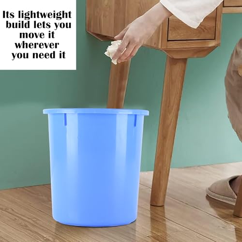 Image of Heart Home Pack of 2 Open-Top 5 Liters Dustbin for Bedroom, Bathroom & Kitchen | Durable & Portable Garbage Bin for Daily Household Use | Dustbin for Office /Small Spaces | Blue