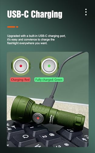 LUMINTOP GT Nano Pro3.0 Porte-clés lampe de poche 1600 lumens Mini lampe de poche 152 m Batterie rechargeable Vert – vue 5