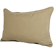 Comfort Classics 22W x 14D x 4H Sunbrella Outdoor Lumbar Pillow Inc. Made in USA in Antique Beige
